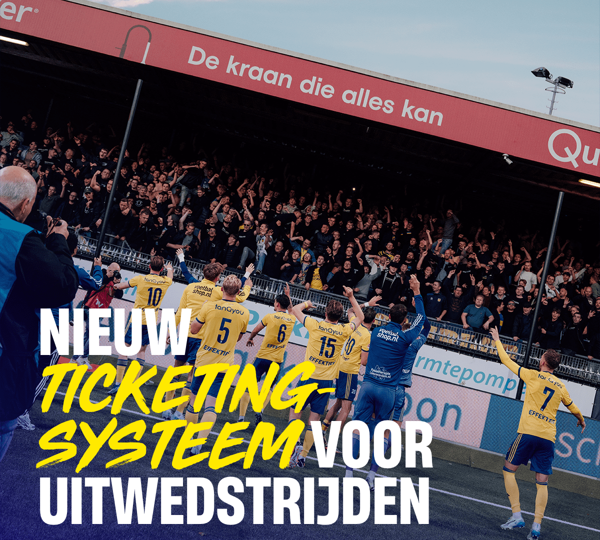 Nieuw ticketingsysteem voor uitwedstrijden; vraag je nieuwe uitkaart aan
