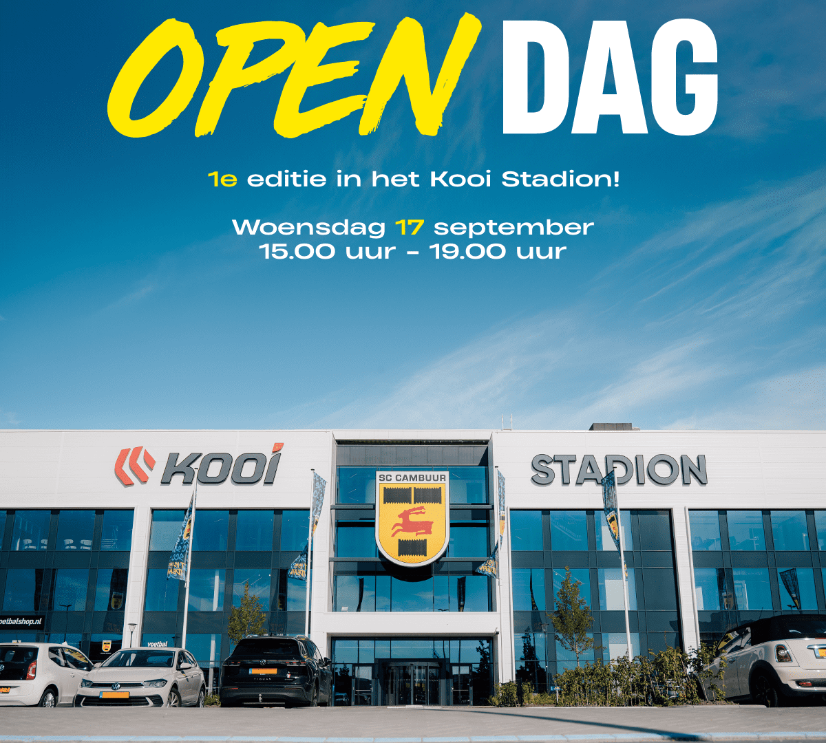 Voor in de agenda: Open Dag dit jaar op 17 september