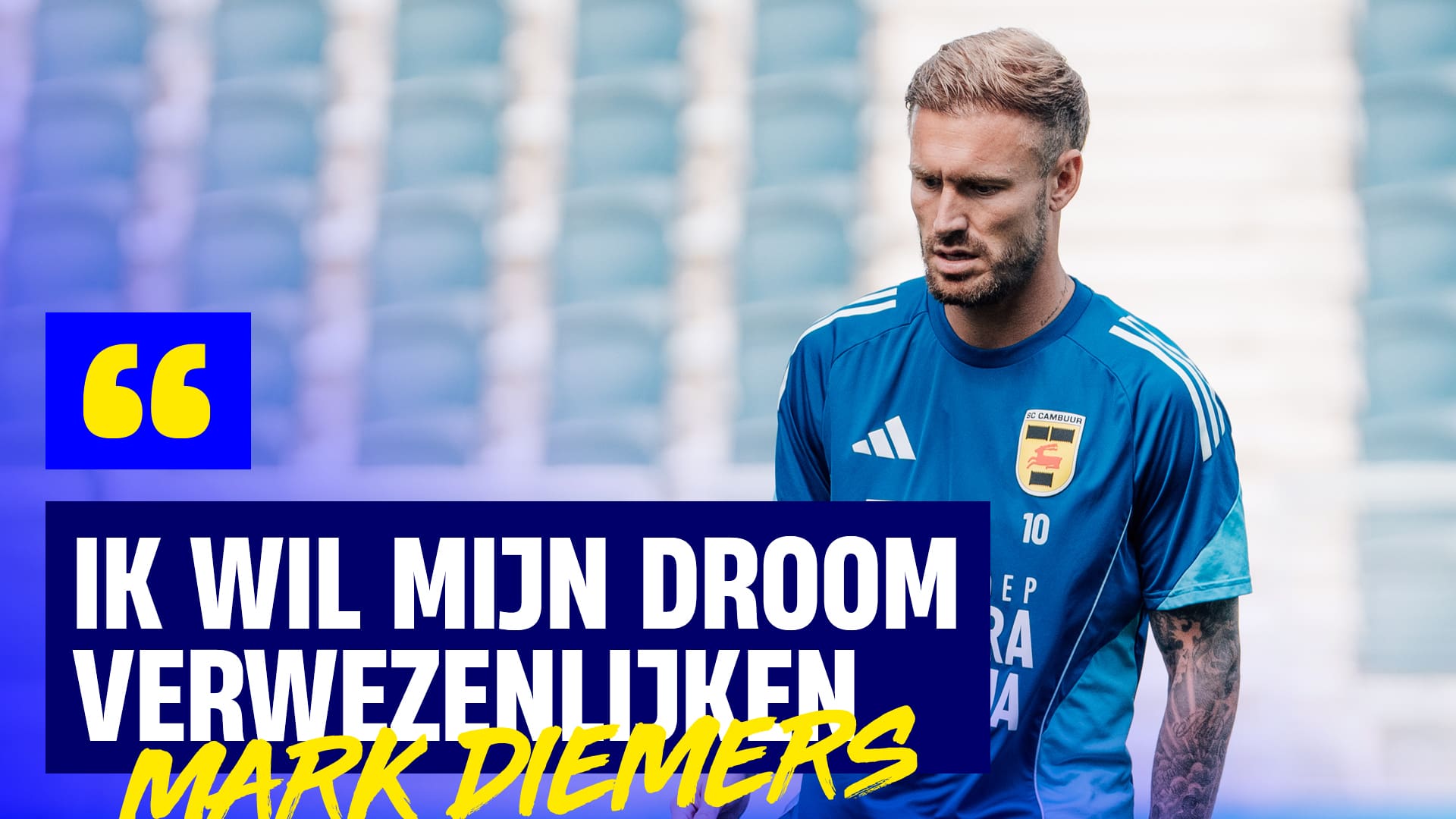 Mark Diemers over onder meer zijn toekomst: “Ik wil mijn droom verwezenlijken”