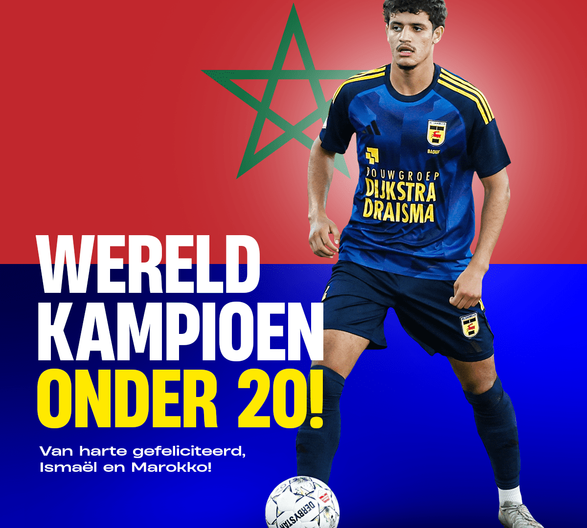 Ismaël Baouf en Marokko O20 kronen zich tot wereldkampioen