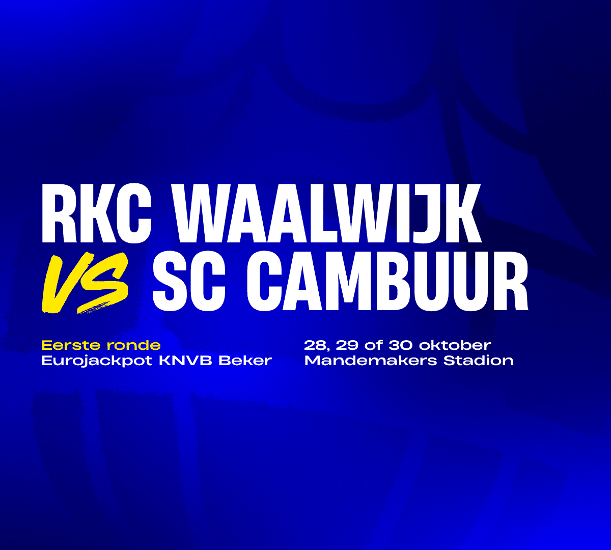 SC Cambuur treft RKC Waalwijk in eerste ronde KNVB Beker
