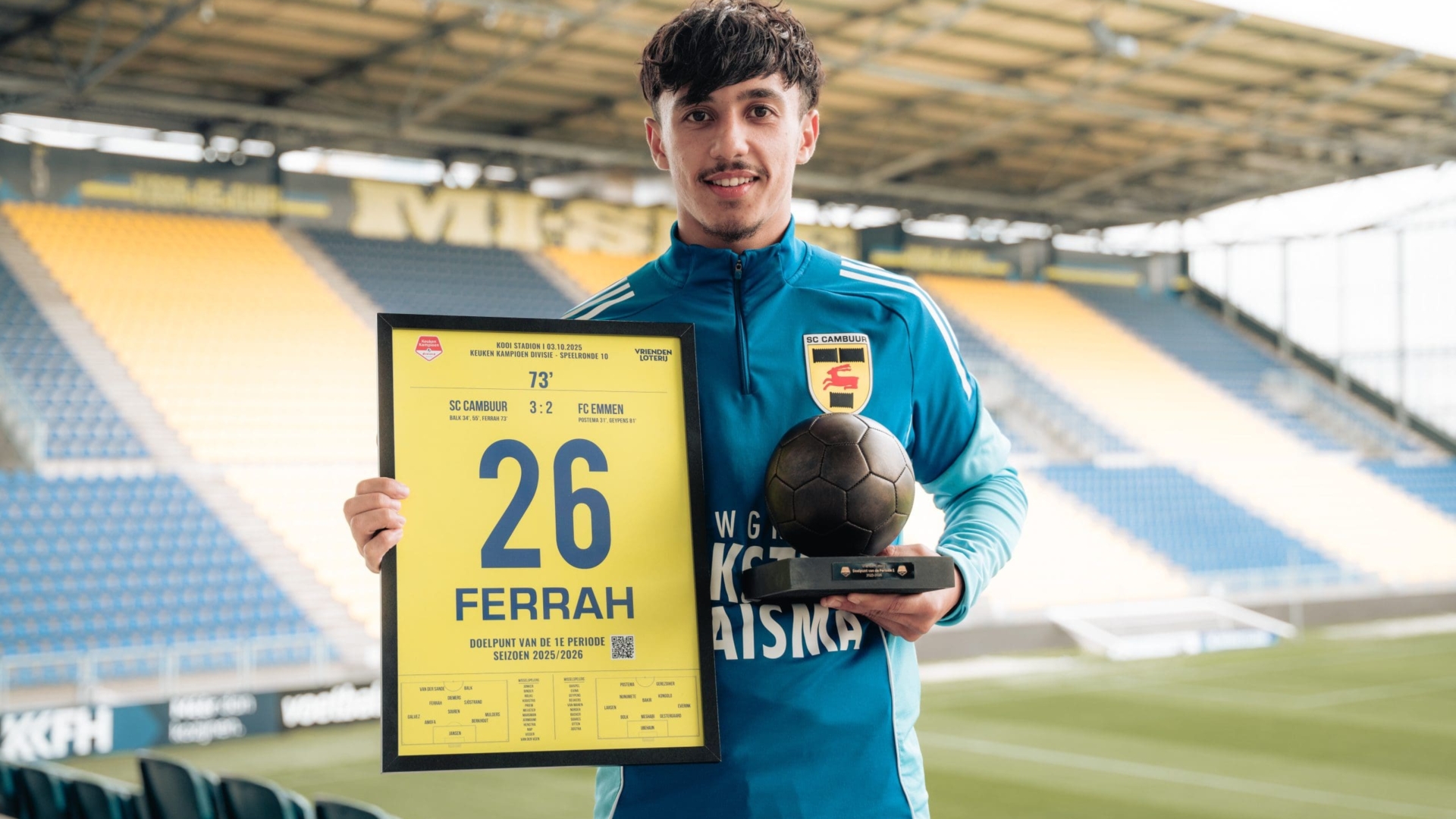 Ichem Ferrah wint Doelpunt van de Periode-award