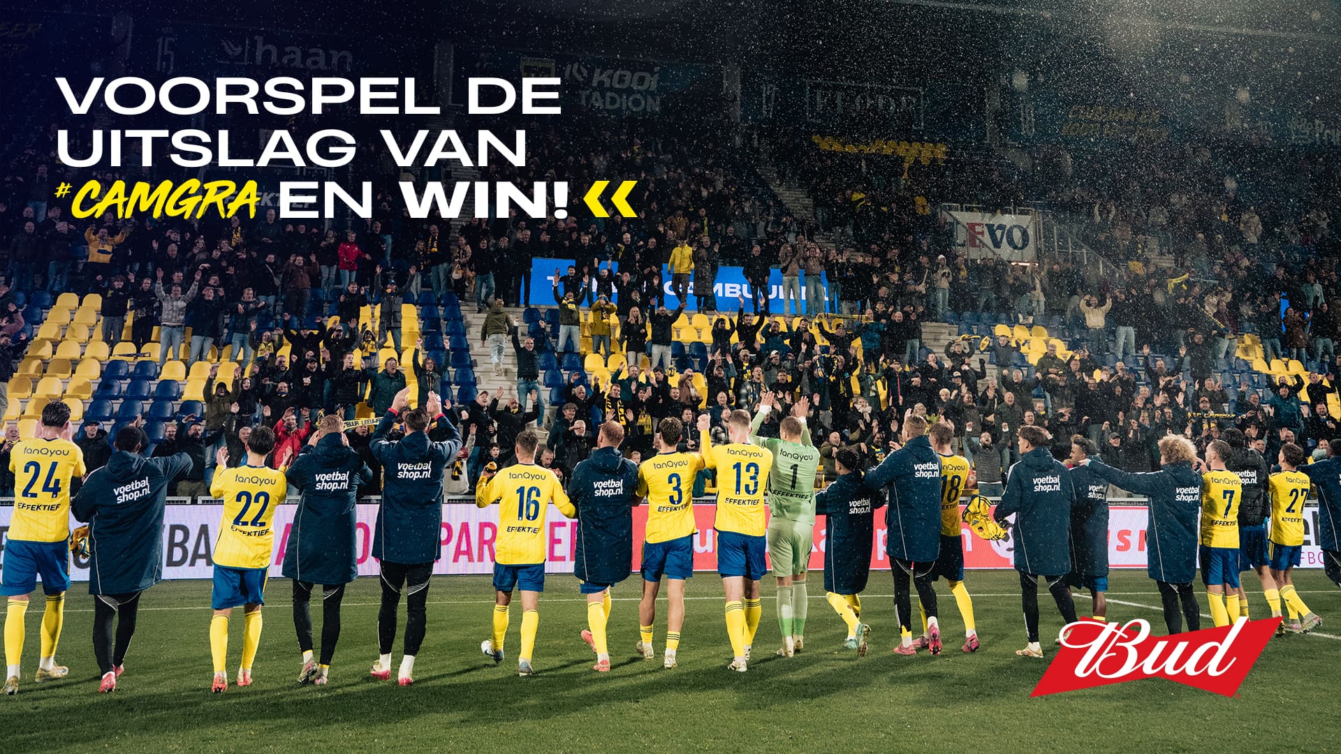 Voorspel de uitslag van SC Cambuur – De Graafschap en win een Bud-prijzenpakket