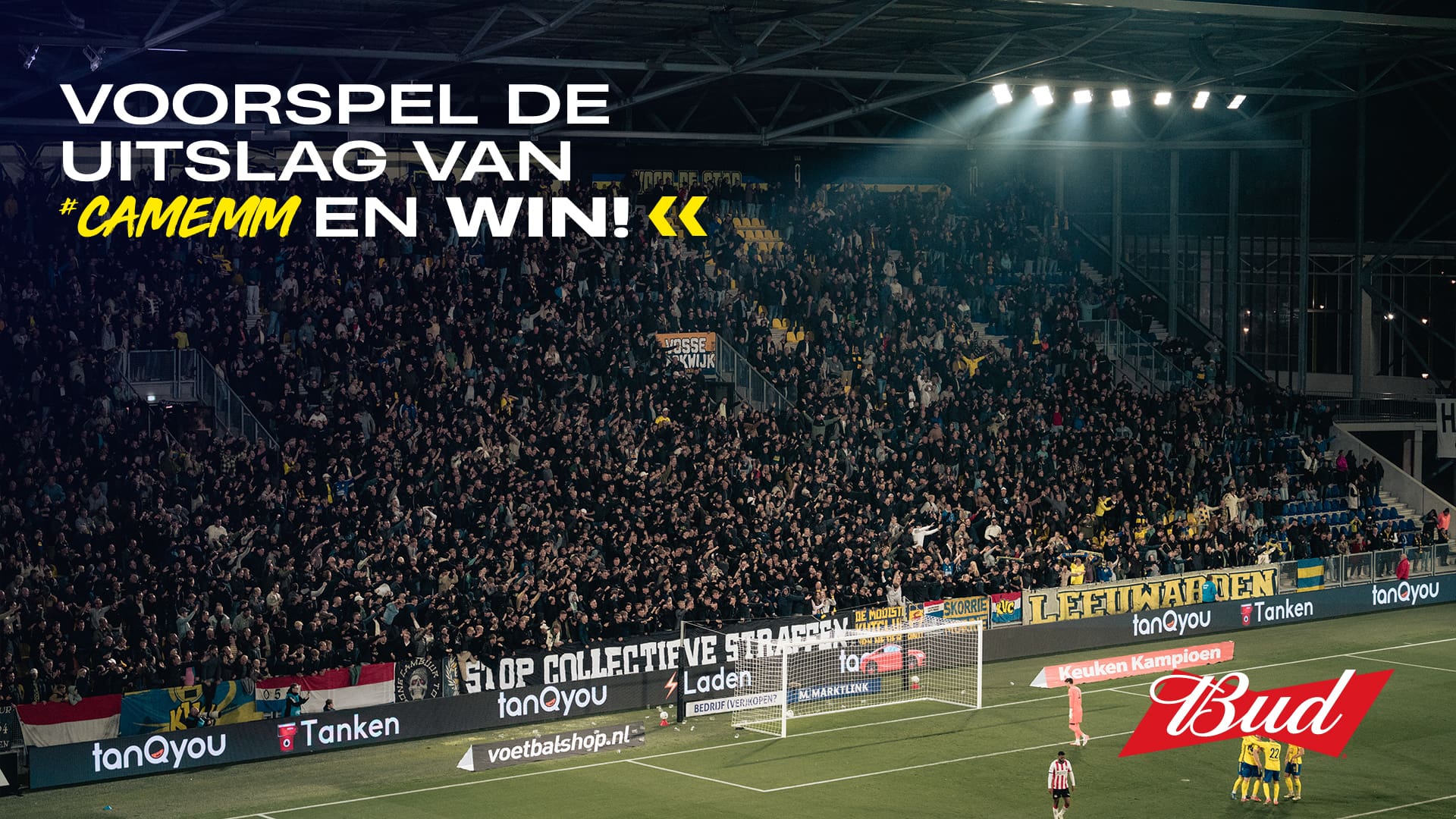 Voorspel de uitslag van SC Cambuur – FC Emmen en win een Bud-prijzenpakket