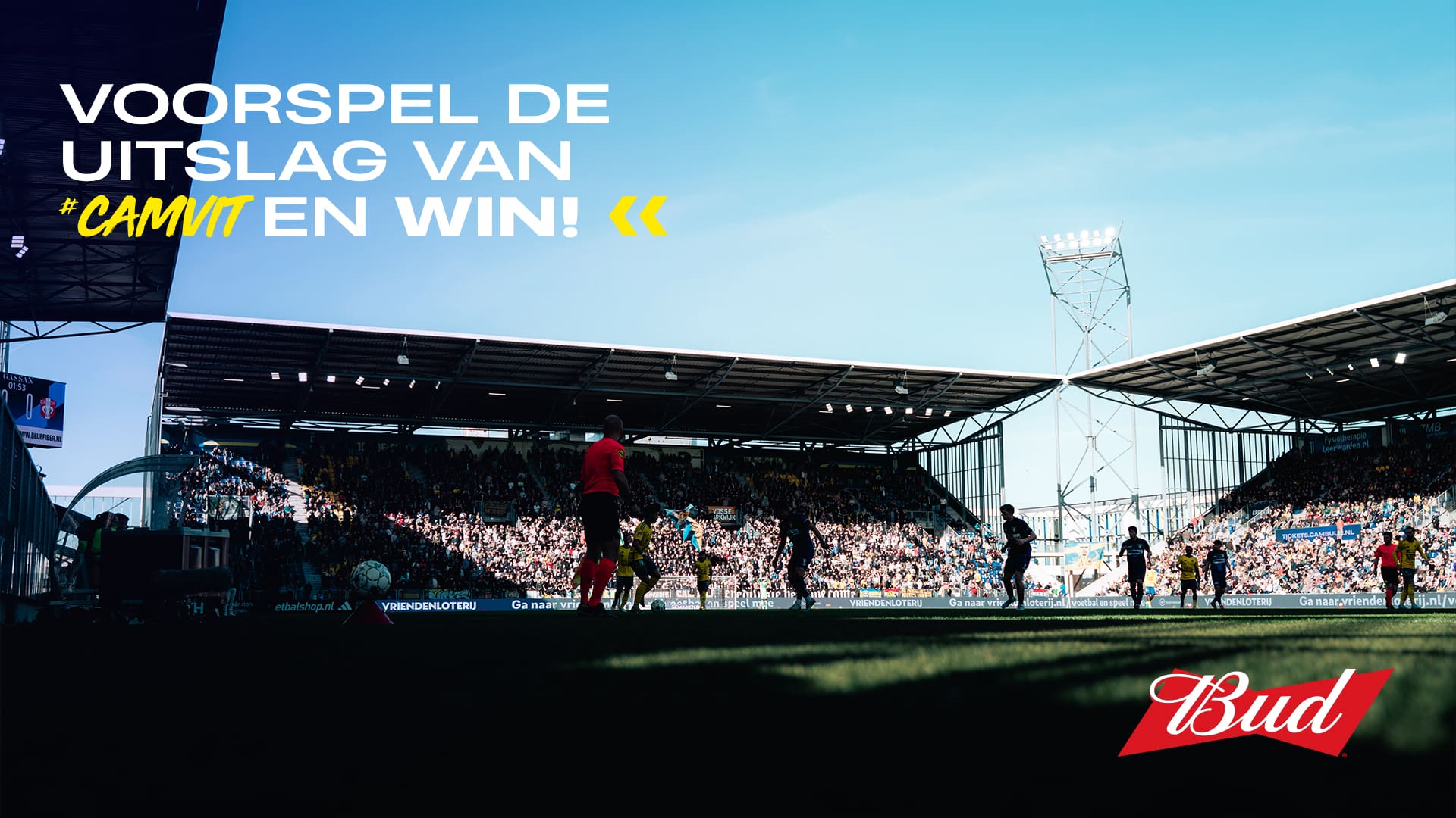 Voorspel de uitslag van SC Cambuur – Vitesse en win een Bud-prijzenpakket